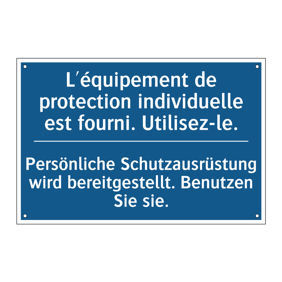 Persönliche Schutzausrüstung wird  /.../ - L'équipement de protection individuelle  /.../