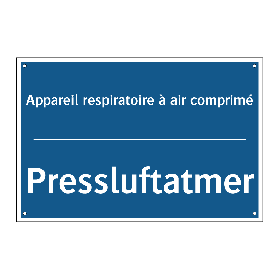 Pressluftatmer - Appareil respiratoire à air comprimé /.../