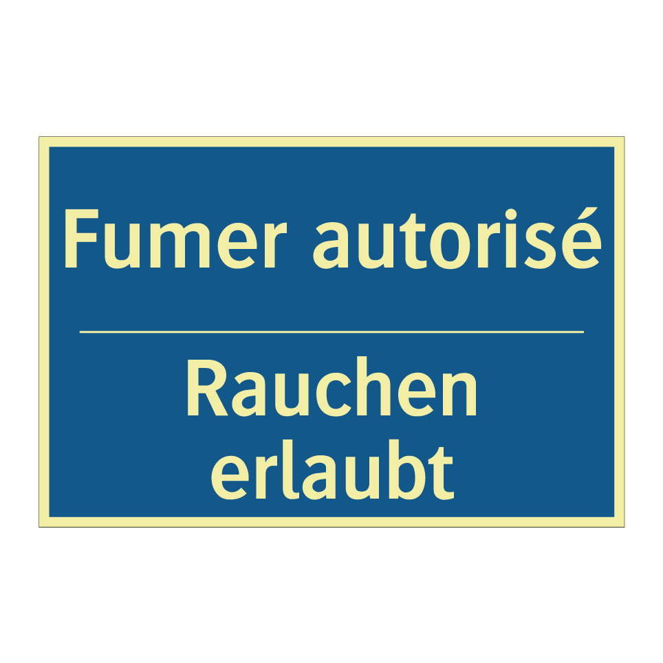 Rauchen erlaubt - Fumer autorisé