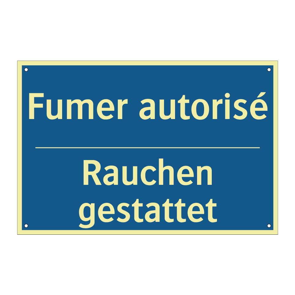 Rauchen gestattet - Fumer autorisé
