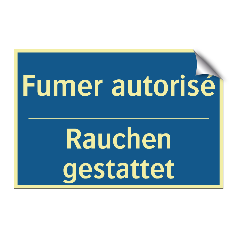 Rauchen gestattet - Fumer autorisé