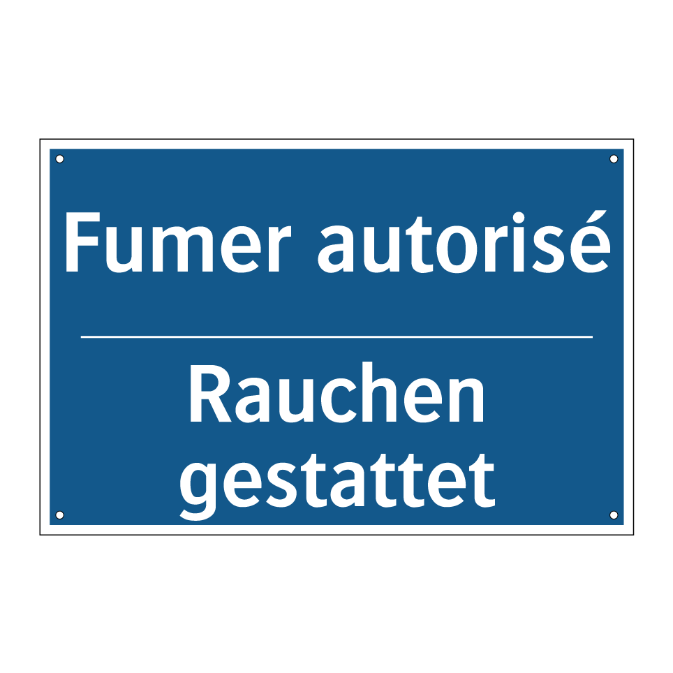 Rauchen gestattet - Fumer autorisé