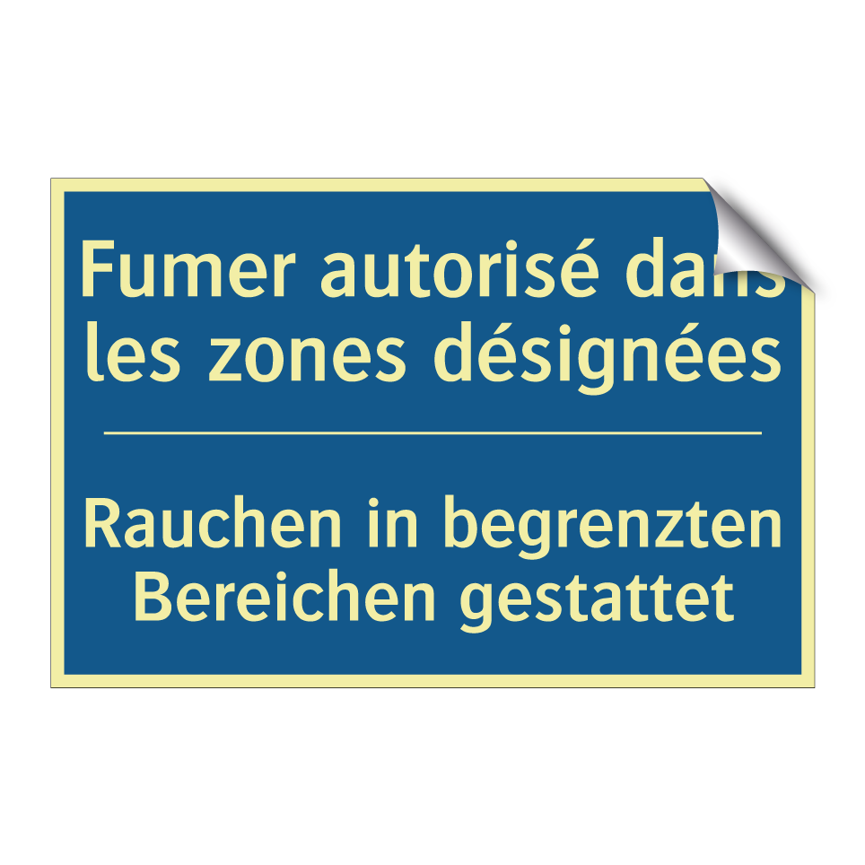 Rauchen in begrenzten Bereichen  /.../ - Fumer autorisé dans les zones  /.../