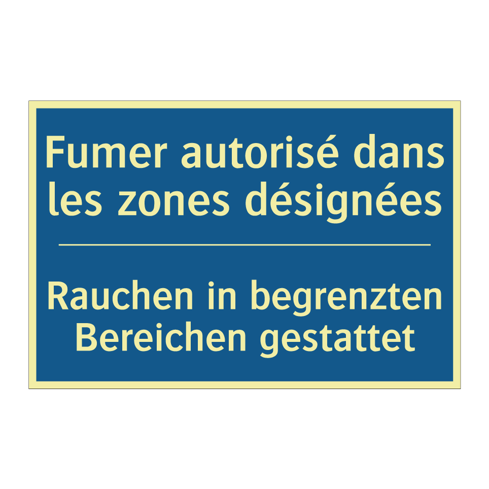 Rauchen in begrenzten Bereichen  /.../ - Fumer autorisé dans les zones  /.../
