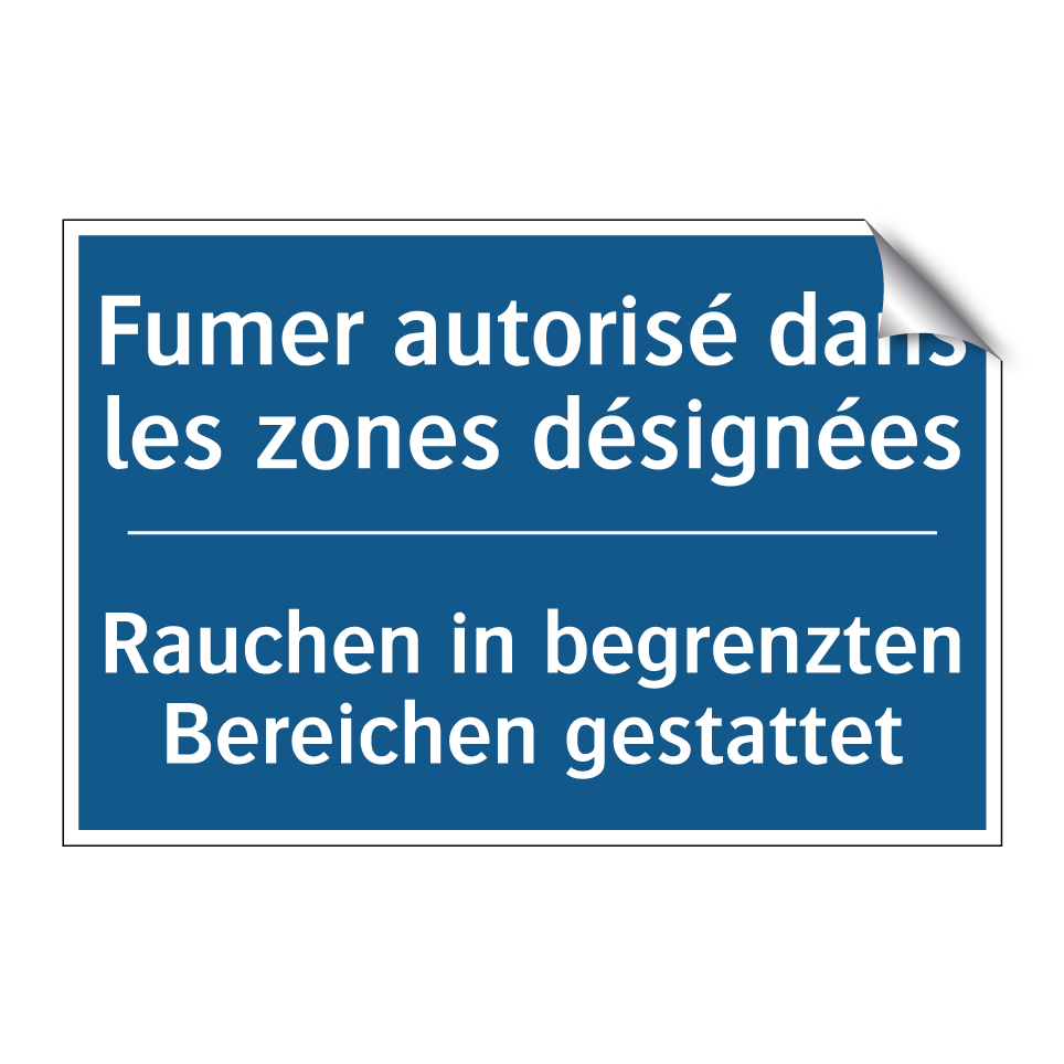 Rauchen in begrenzten Bereichen  /.../ - Fumer autorisé dans les zones  /.../