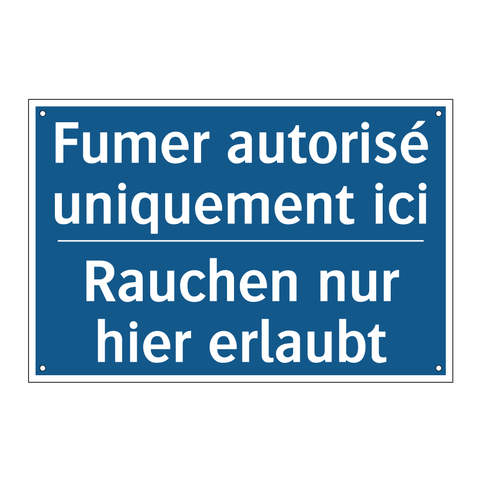 Rauchen nur hier erlaubt - Fumer autorisé uniquement ici
