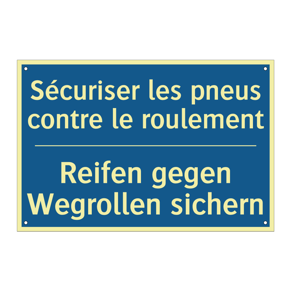 Reifen gegen Wegrollen sichern - Sécuriser les pneus contre le  /.../