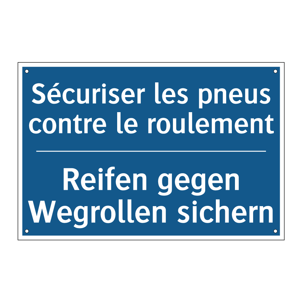 Reifen gegen Wegrollen sichern - Sécuriser les pneus contre le  /.../