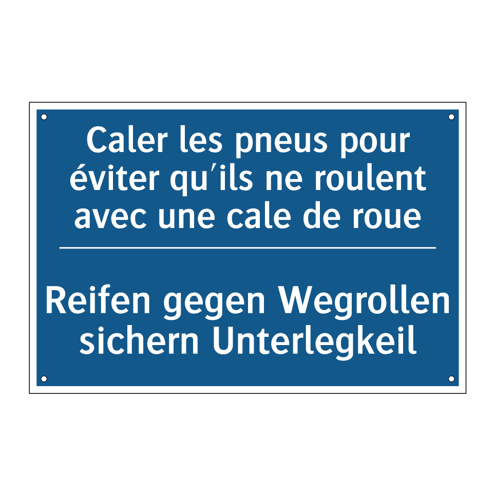 Reifen gegen Wegrollen sichern  /.../ - Caler les pneus pour éviter qu'ils  /.../