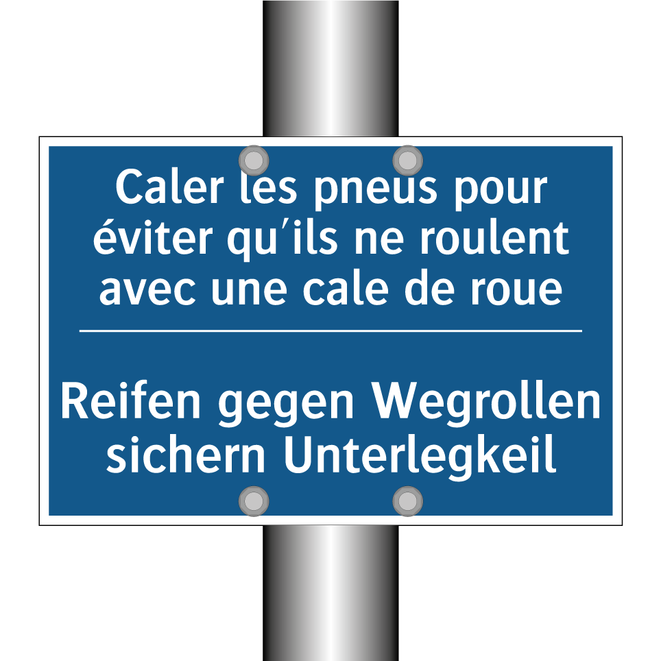 Reifen gegen Wegrollen sichern  /.../ - Caler les pneus pour éviter qu'ils  /.../