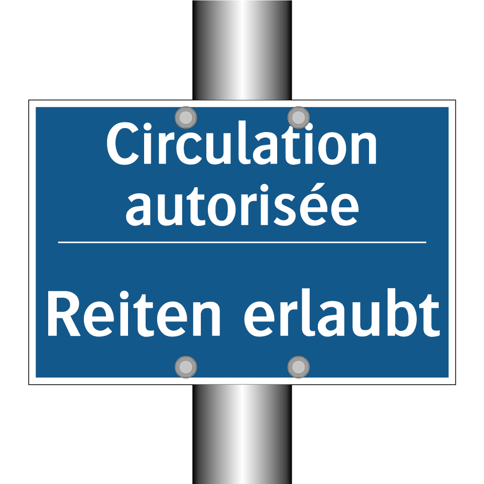 Reiten erlaubt - Circulation autorisée