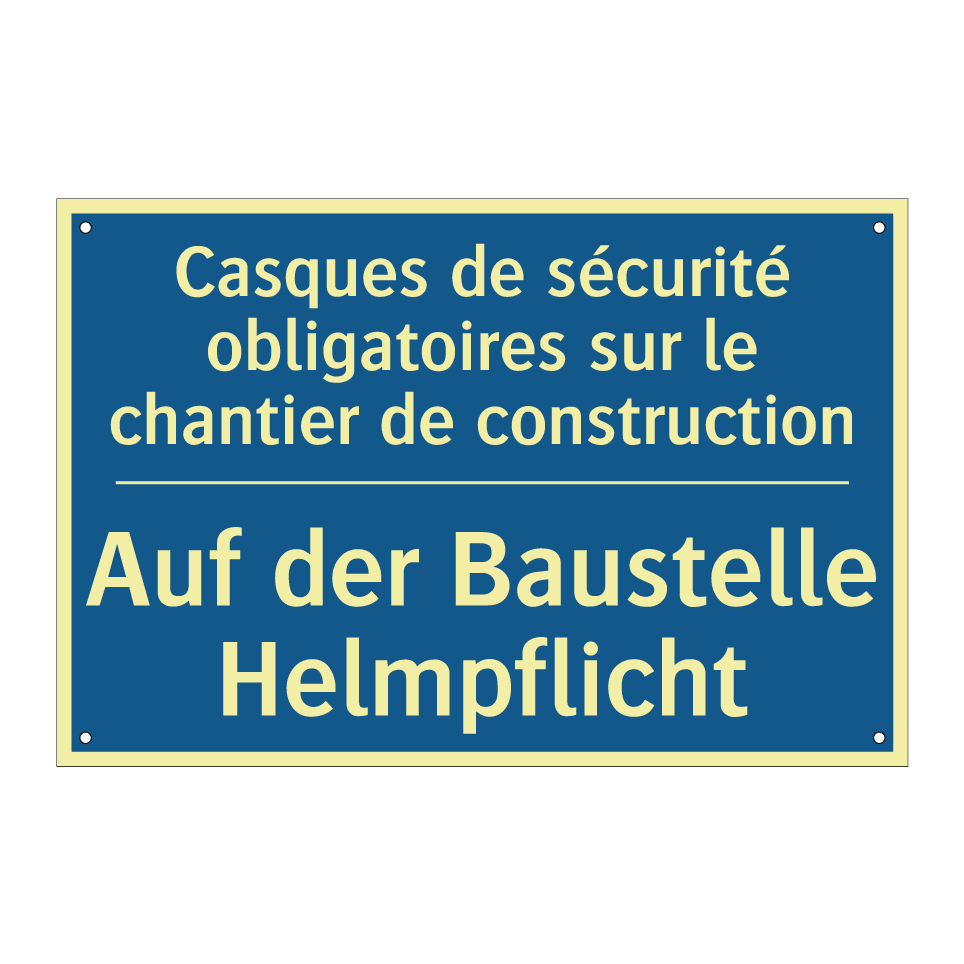 Auf der Baustelle Helmpflicht - Casques de sécurité obligatoires  /.../