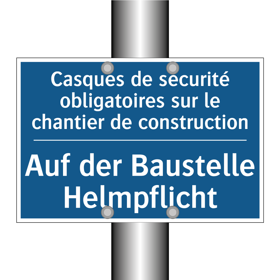 Auf der Baustelle Helmpflicht - Casques de sécurité obligatoires  /.../