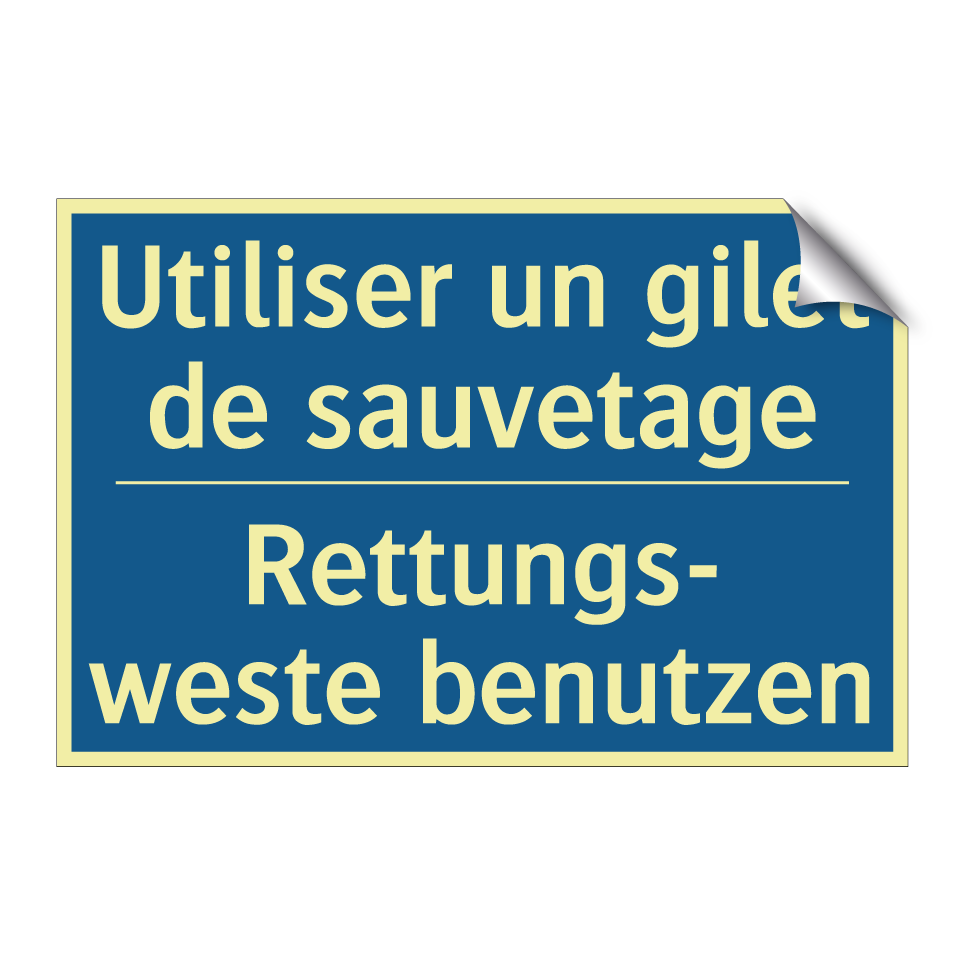 Rettungs- weste benutzen - Utiliser un gilet de sauvetage