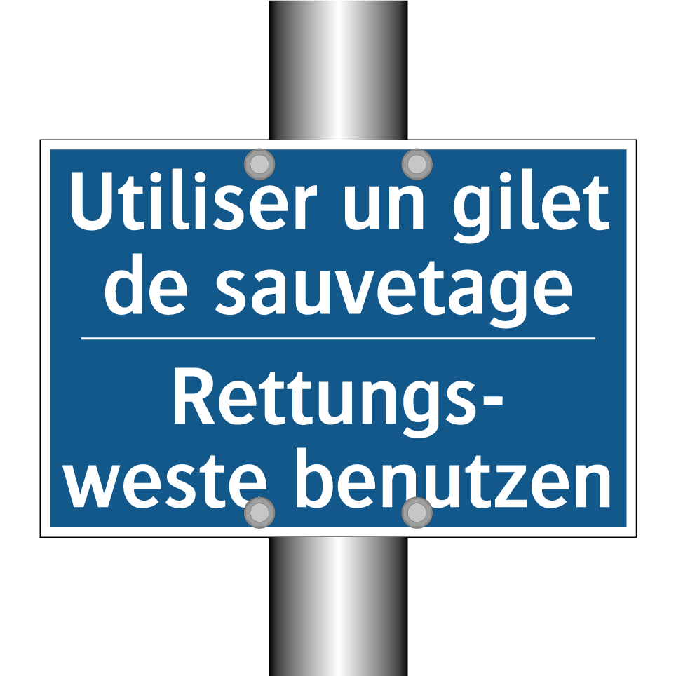 Rettungs- weste benutzen - Utiliser un gilet de sauvetage