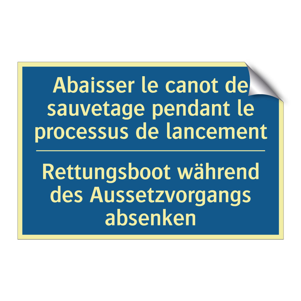 Rettungsboot während des Aussetzvorgangs  /.../ - Abaisser le canot de sauvetage  /.../