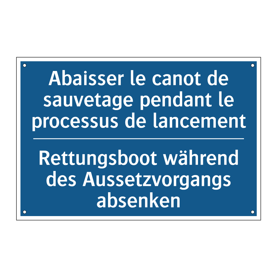 Rettungsboot während des Aussetzvorgangs  /.../ - Abaisser le canot de sauvetage  /.../