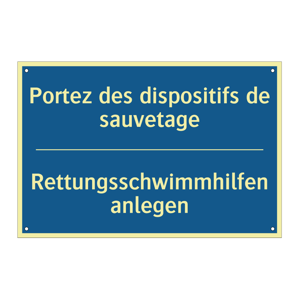 Rettungsschwimmhilfen anlegen - Portez des dispositifs de sauvetage /.../