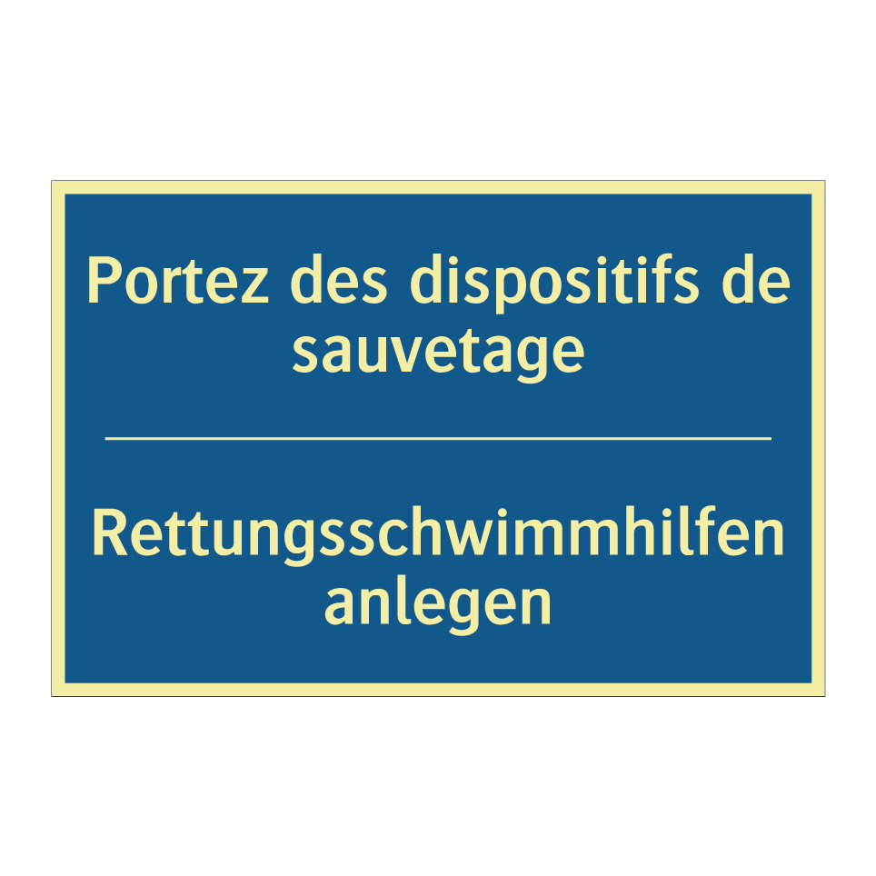 Rettungsschwimmhilfen anlegen - Portez des dispositifs de sauvetage /.../