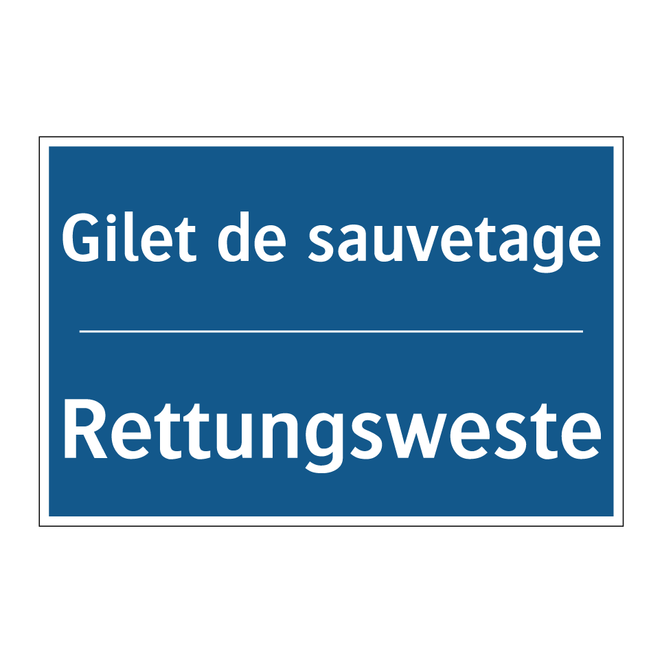 Rettungsweste - Gilet de sauvetage