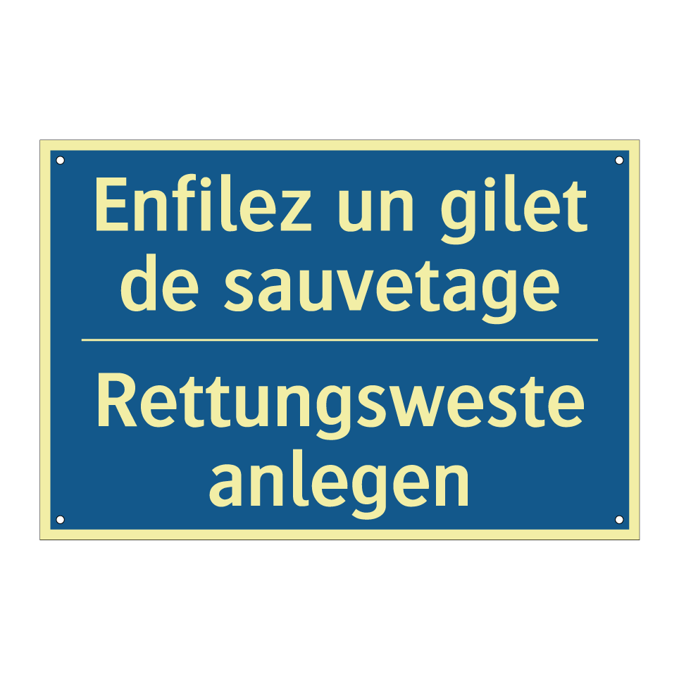 Rettungsweste anlegen - Enfilez un gilet de sauvetage