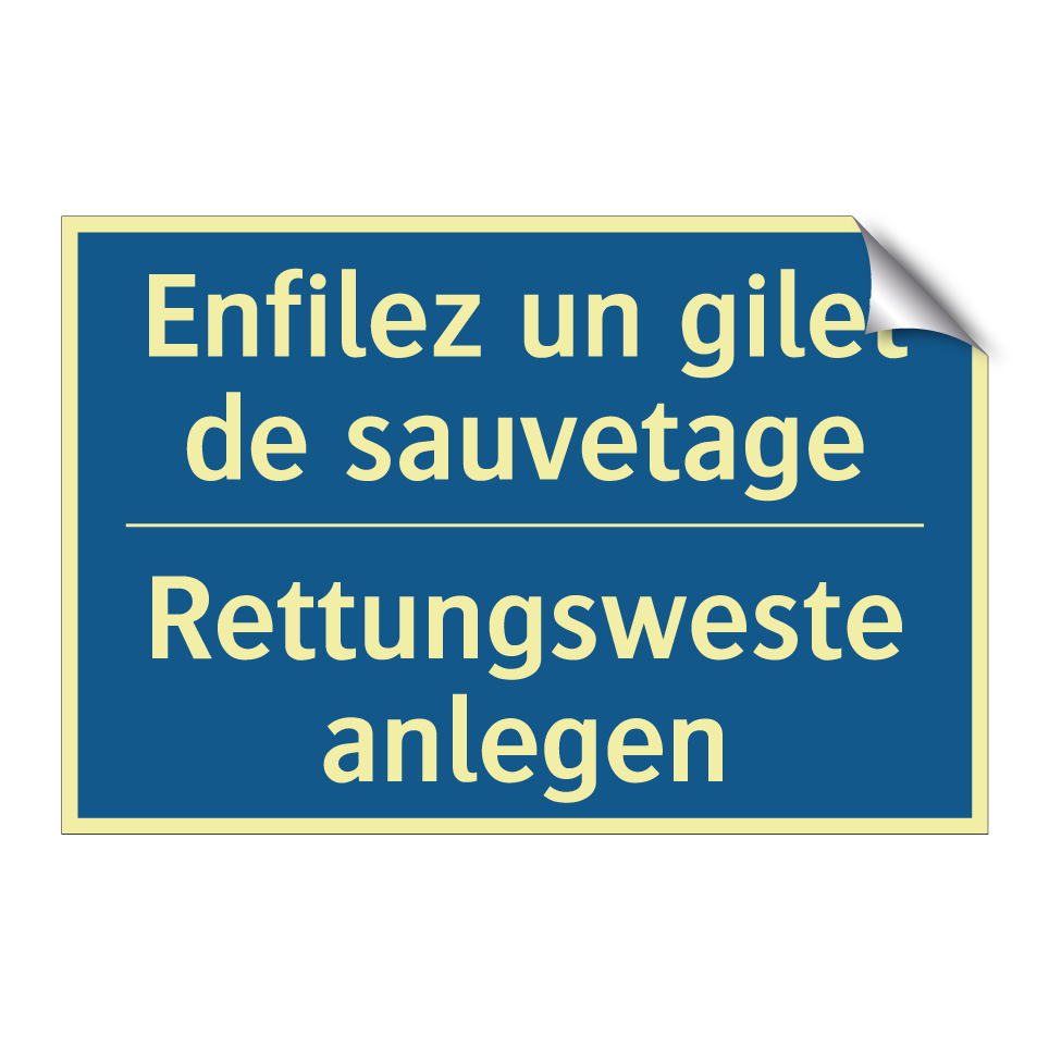 Rettungsweste anlegen - Enfilez un gilet de sauvetage
