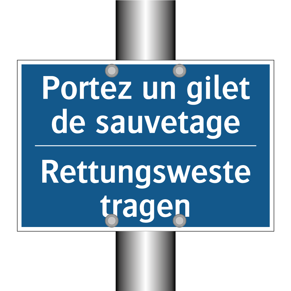 Rettungsweste tragen - Portez un gilet de sauvetage