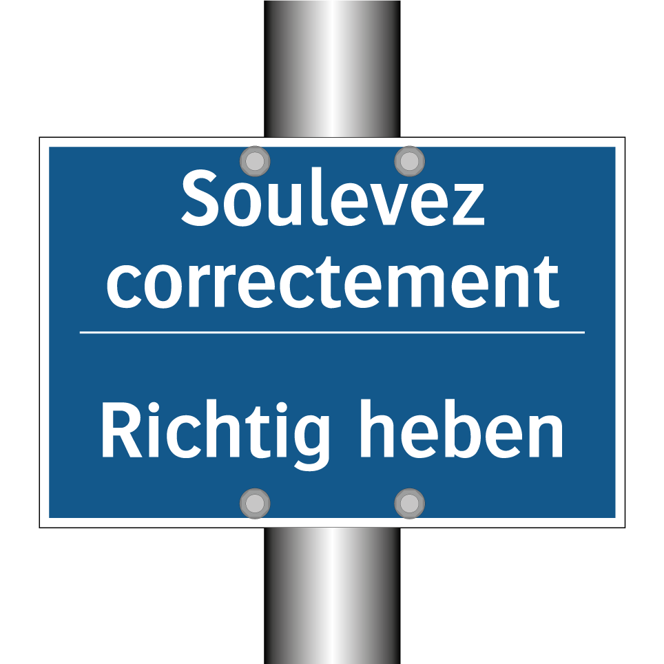 Richtig heben - Soulevez correctement