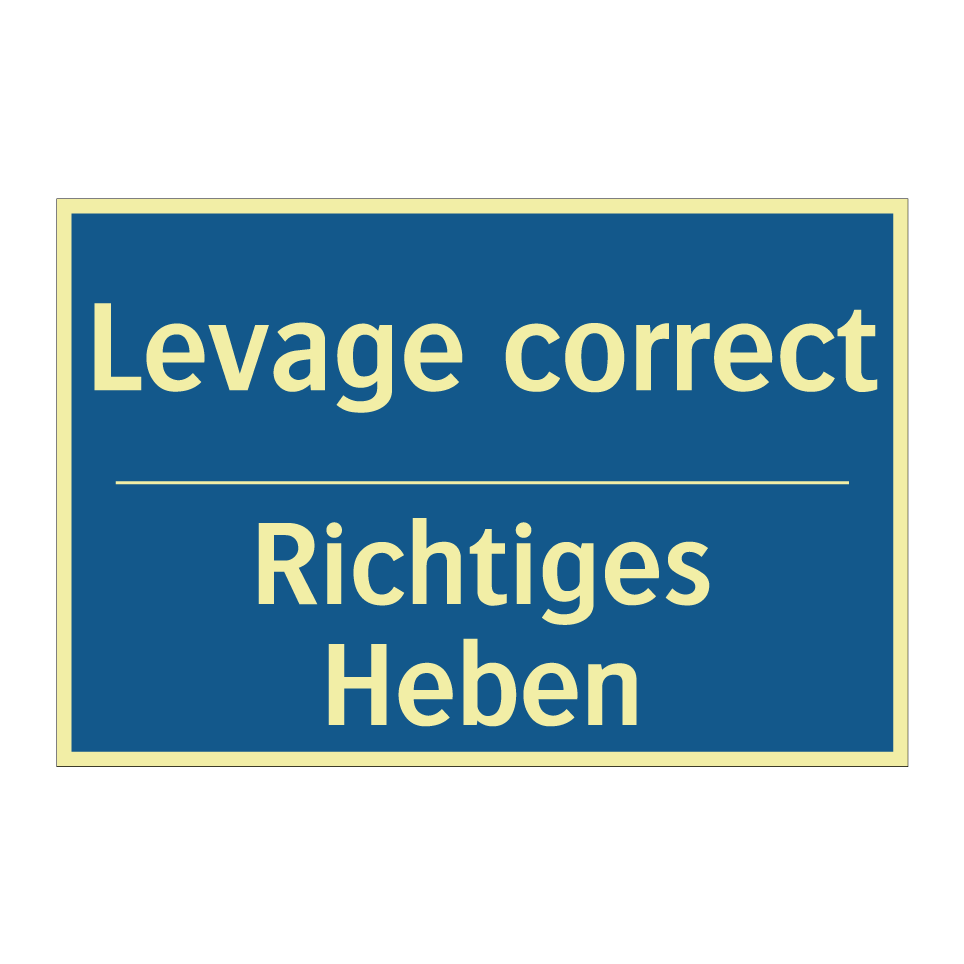 Richtiges Heben - Levage correct