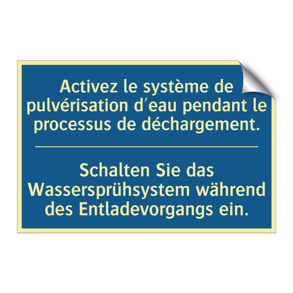 Schalten Sie das Wassersprühsystem  /.../ - Activez le système de pulvérisation  /.../