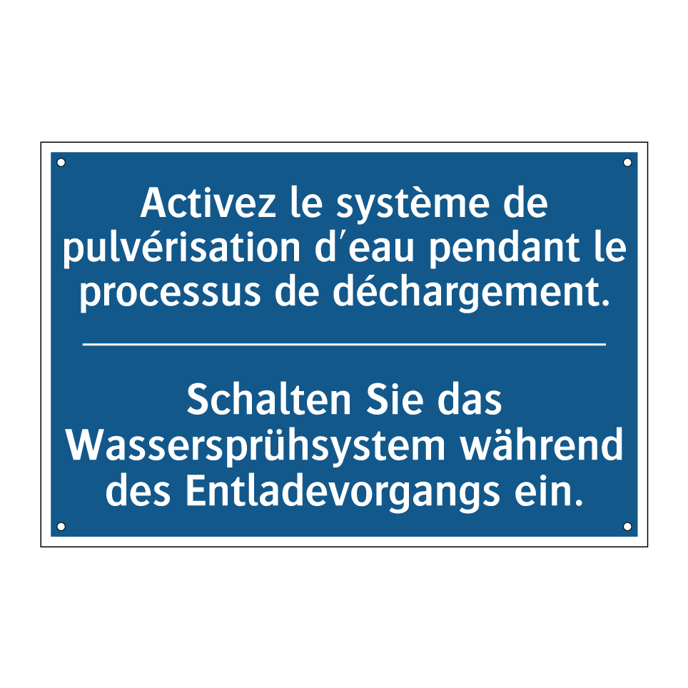 Schalten Sie das Wassersprühsystem  /.../ - Activez le système de pulvérisation  /.../