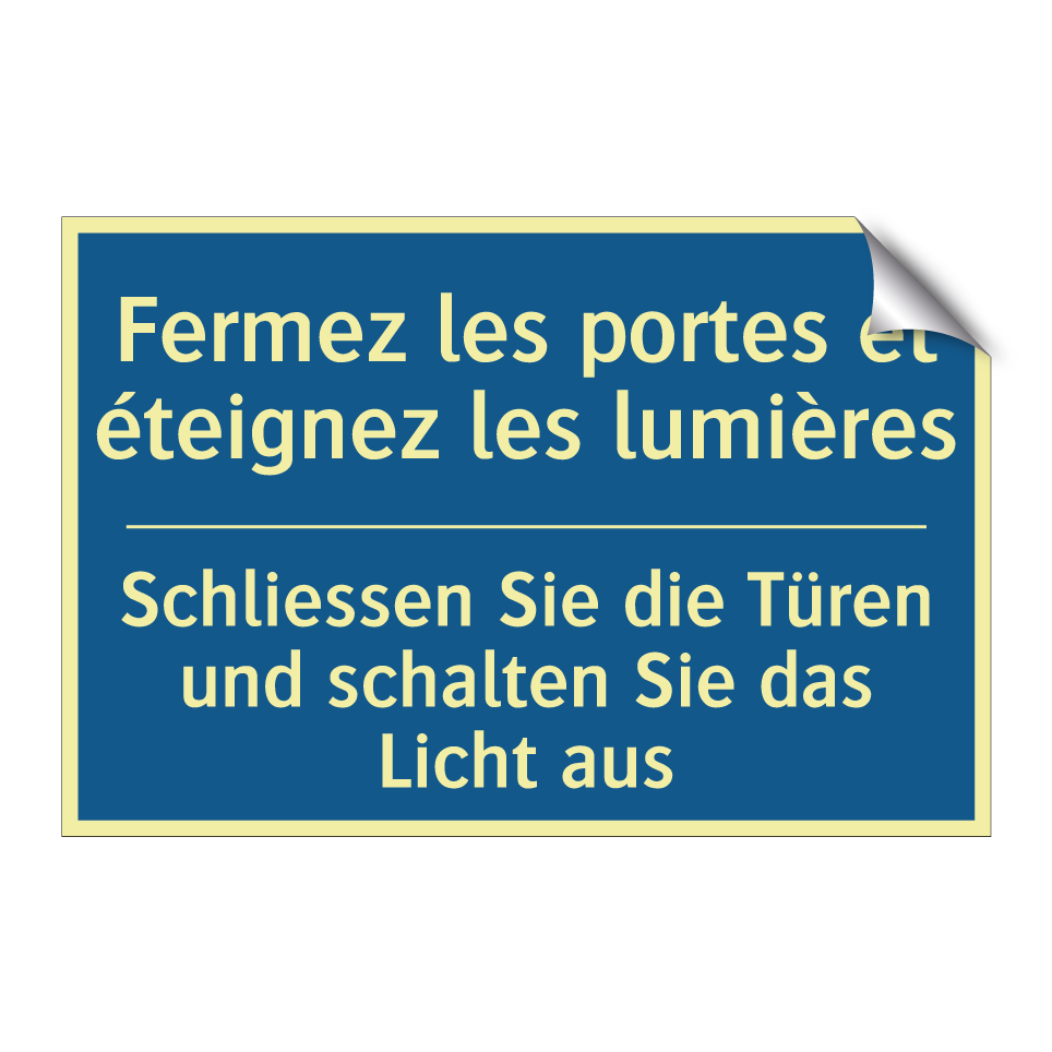 Schliessen Sie die Türen und schalten  /.../ - Fermez les portes et éteignez  /.../