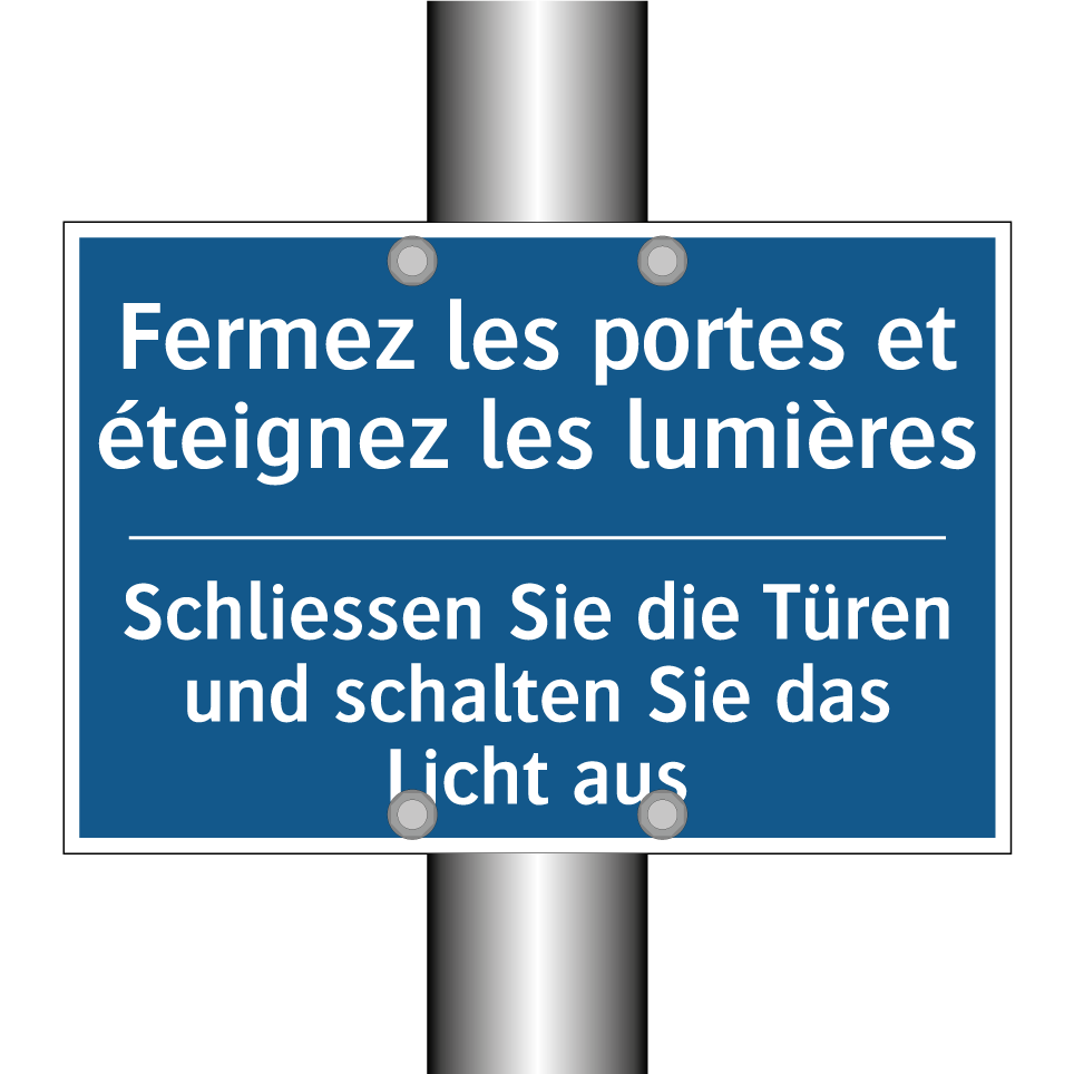 Schliessen Sie die Türen und schalten  /.../ - Fermez les portes et éteignez  /.../