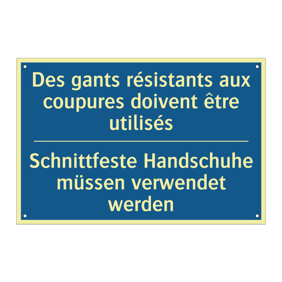 Schnittfeste Handschuhe müssen  /.../ - Des gants résistants aux coupures  /.../