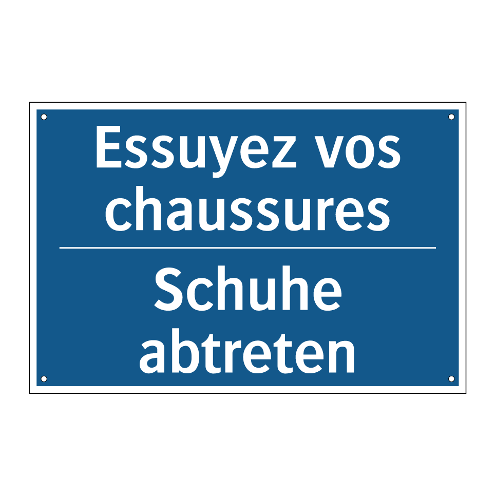 Schuhe abtreten - Essuyez vos chaussures