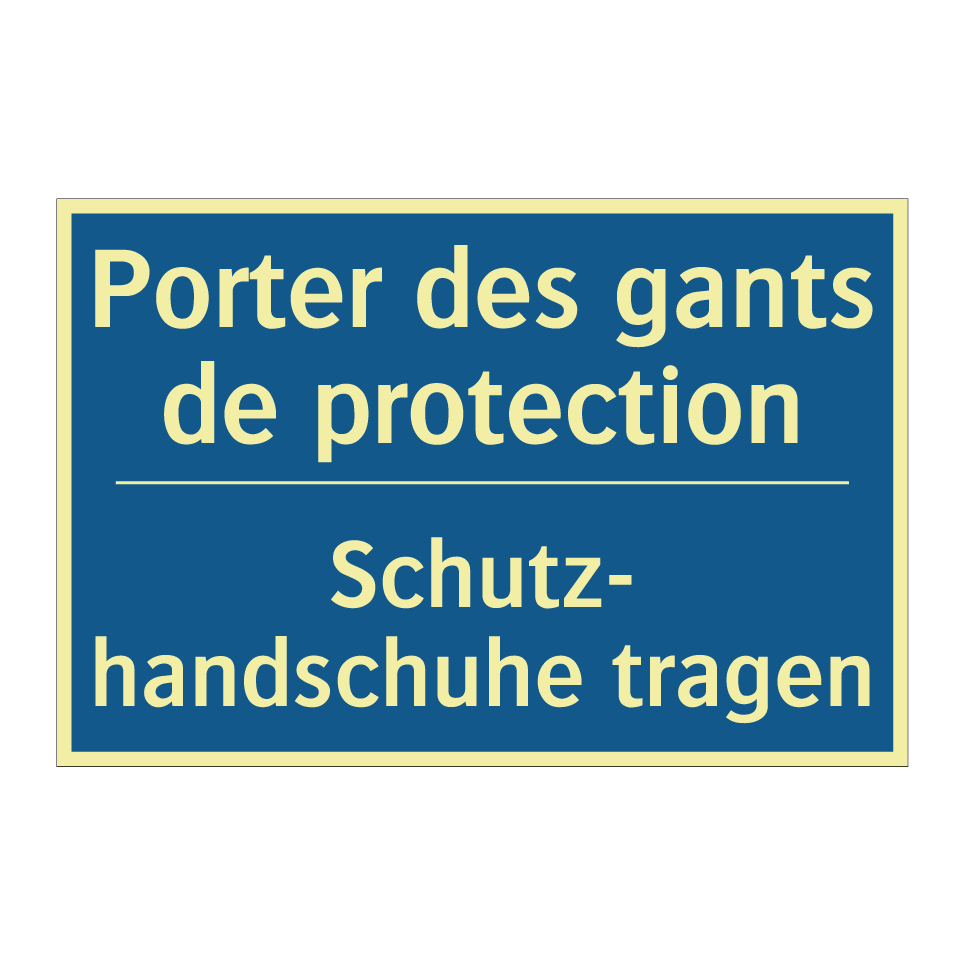 Schutz- handschuhe tragen - Porter des gants de protection