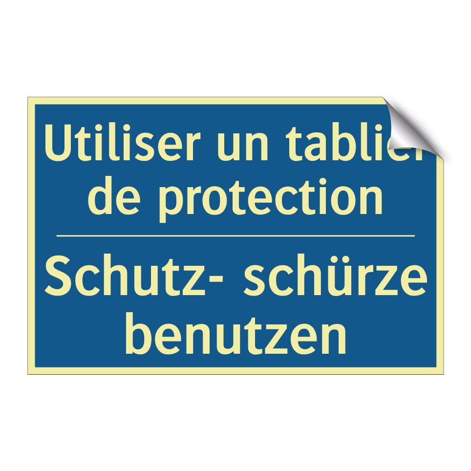 Schutz- schürze benutzen - Utiliser un tablier de protection /.../