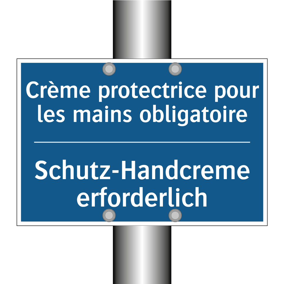 Schutz-Handcreme erforderlich - Crème protectrice pour les mains  /.../