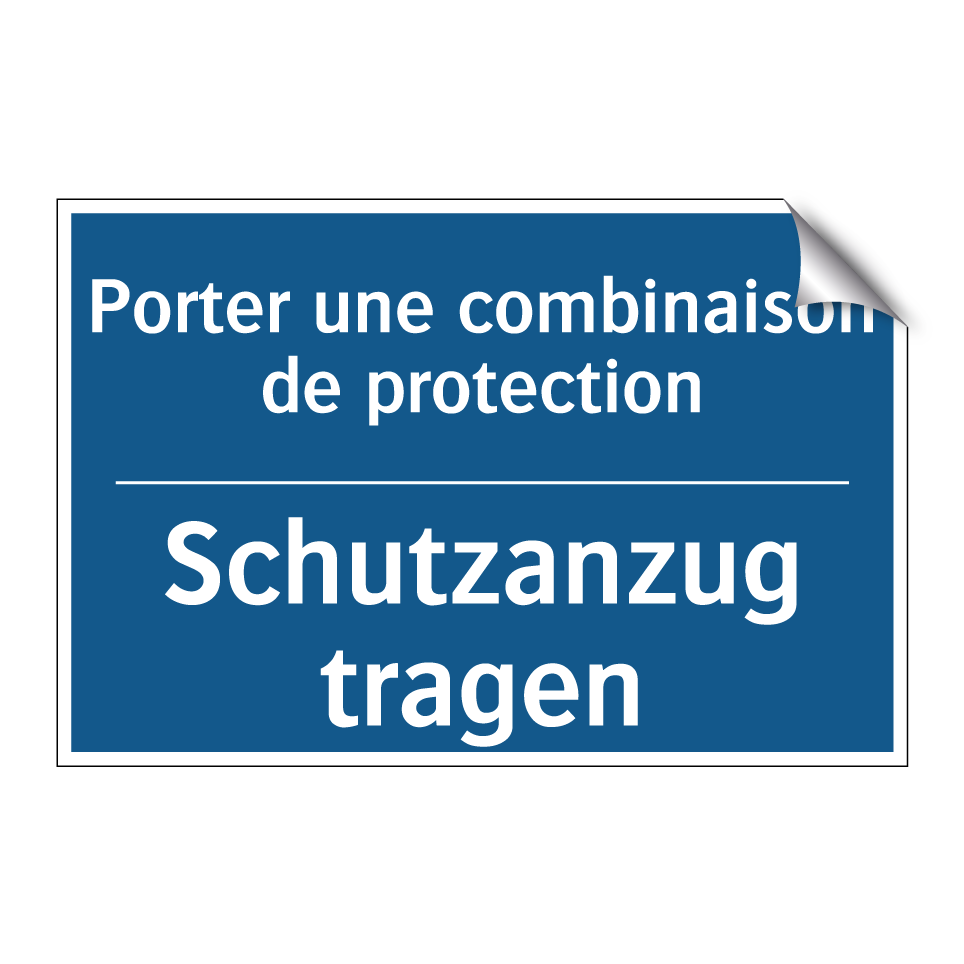 Schutzanzug tragen - Porter une combinaison de protection /.../