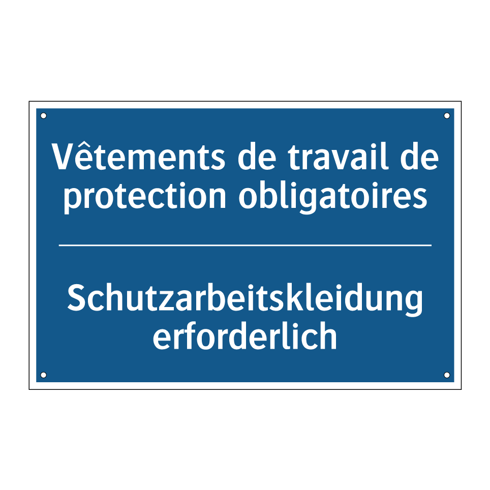 Schutzarbeitskleidung erforderlich /.../ - Vêtements de travail de protection  /.../