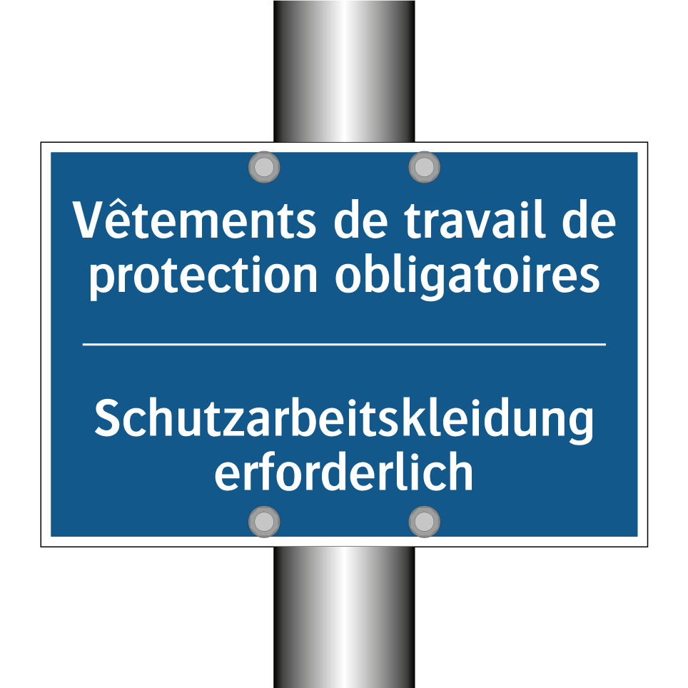 Schutzarbeitskleidung erforderlich /.../ - Vêtements de travail de protection  /.../