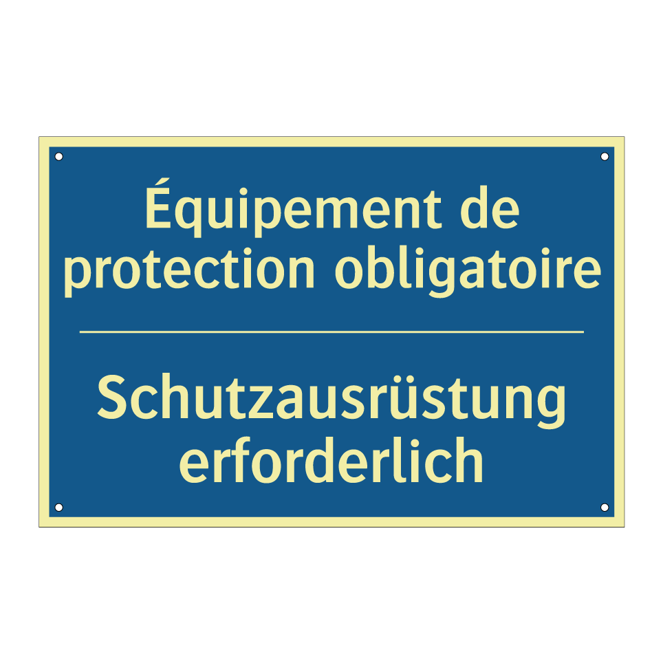 Schutzausrüstung erforderlich - Équipement de protection obligatoire /.../