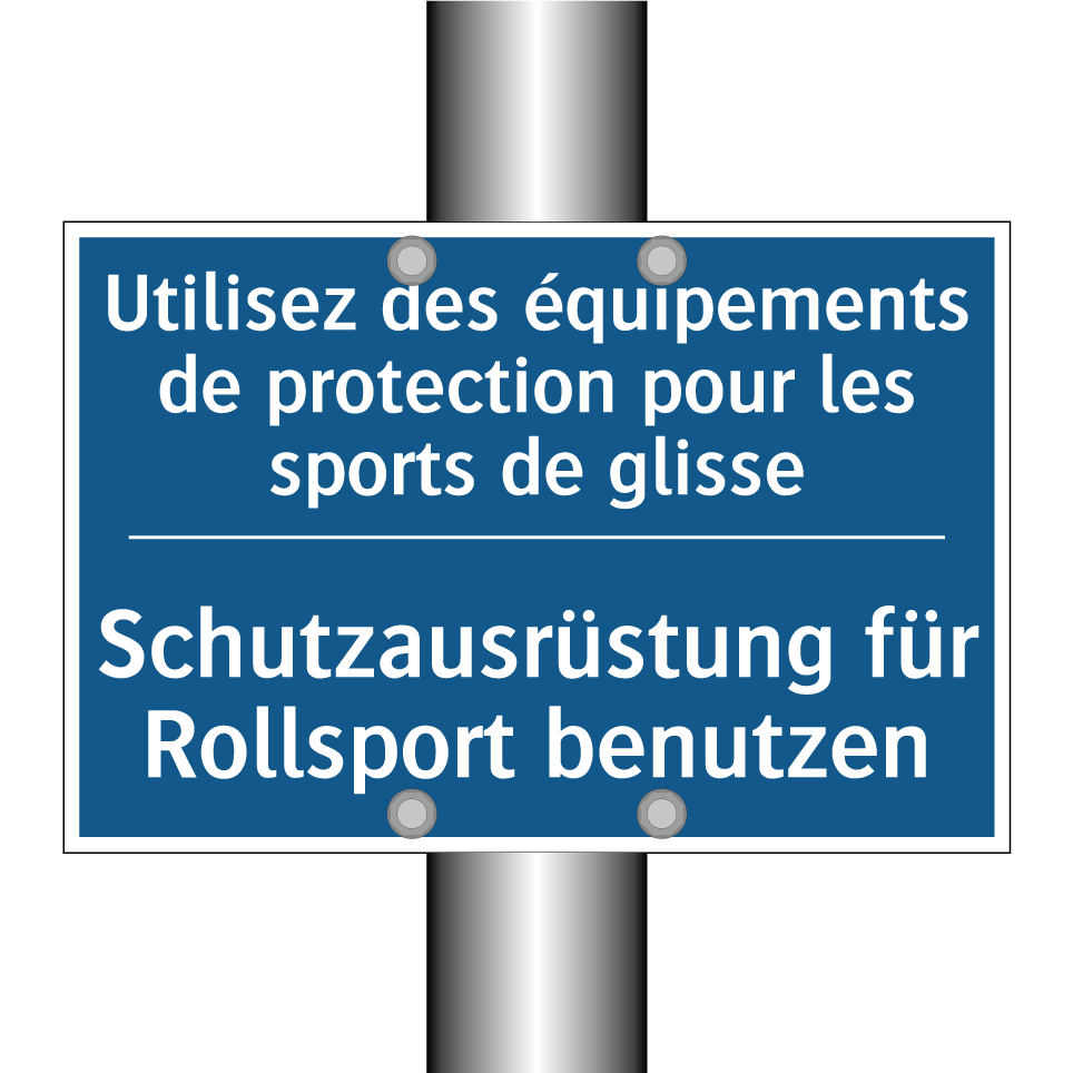 Schutzausrüstung für Rollsport  /.../ - Utilisez des équipements de protection  /.../