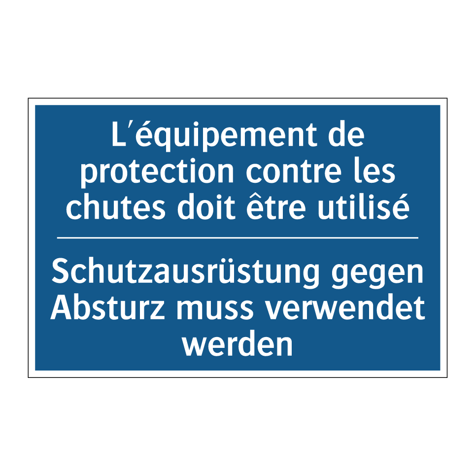 Schutzausrüstung gegen Absturz  /.../ - L'équipement de protection contre  /.../