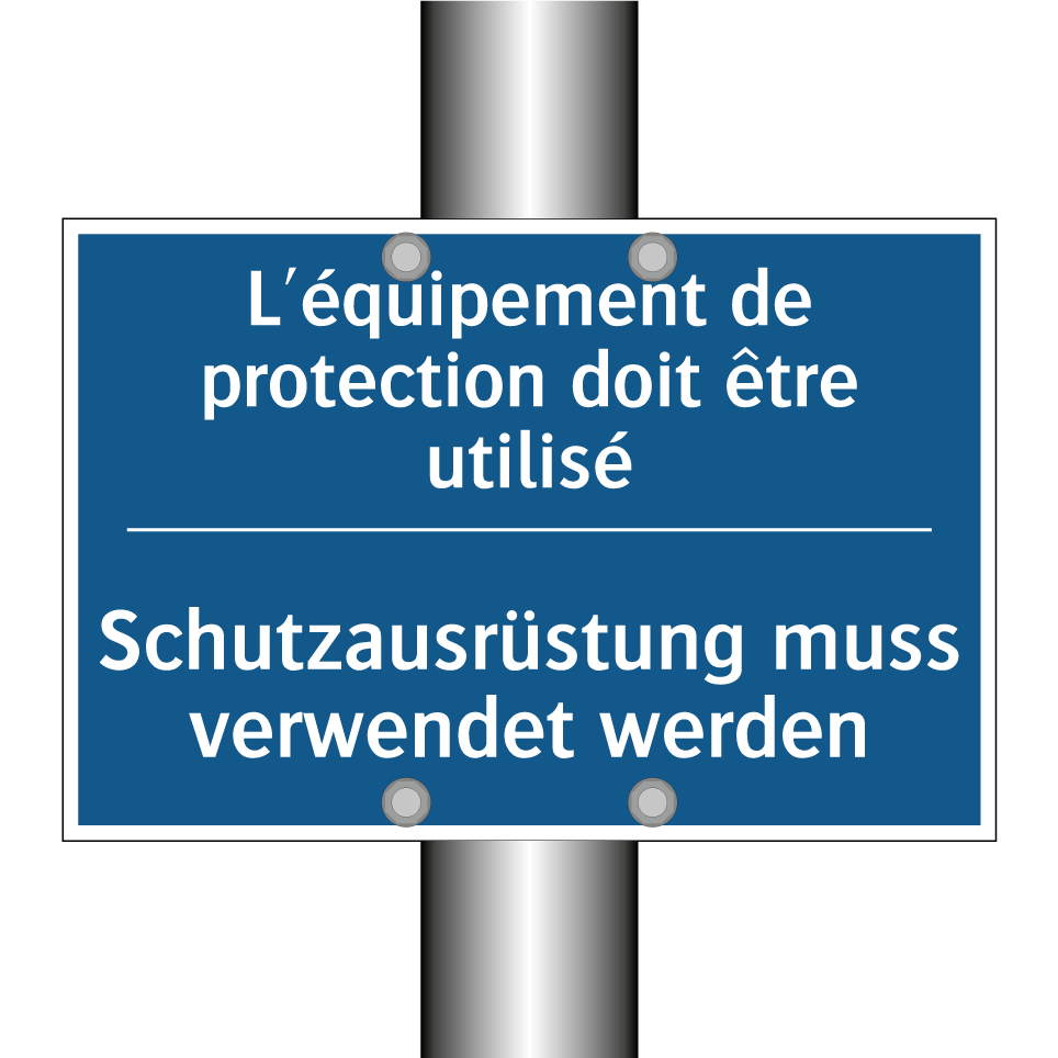 Schutzausrüstung muss verwendet  /.../ - L'équipement de protection doit  /.../