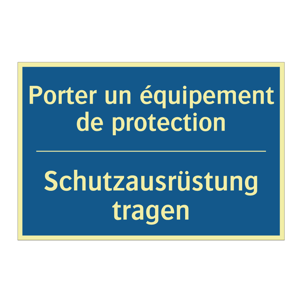 Schutzausrüstung tragen - Porter un équipement de protection /.../