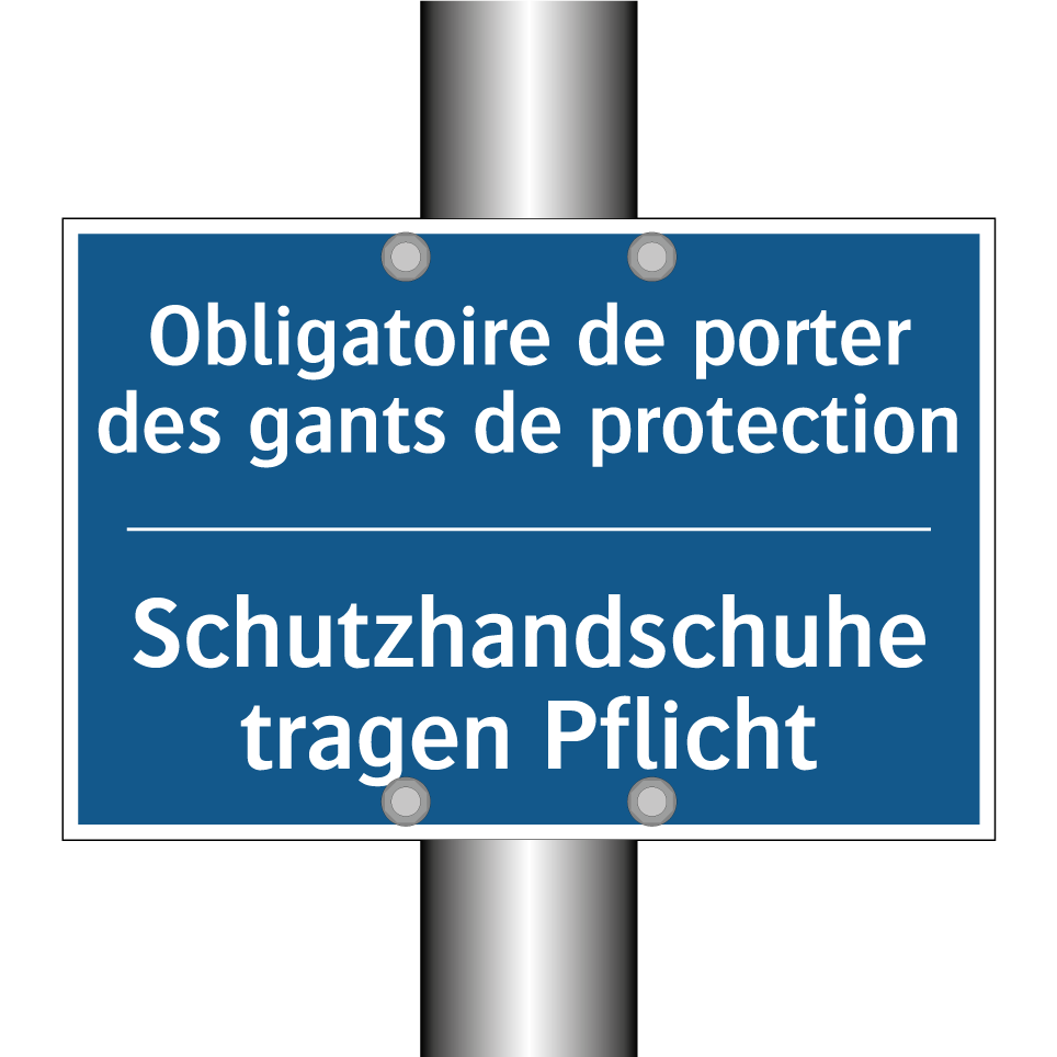 Schutzhandschuhe tragen Pflicht /.../ - Obligatoire de porter des gants  /.../