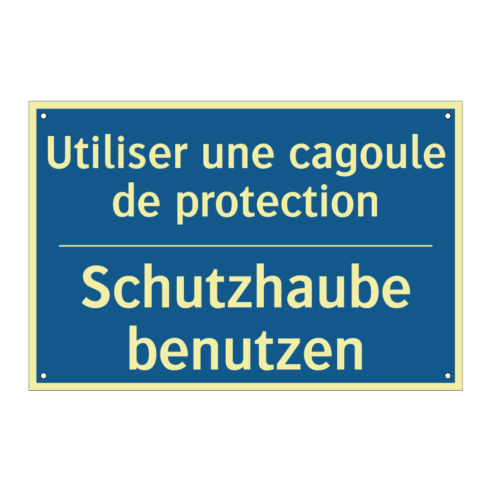 Schutzhaube benutzen - Utiliser une cagoule de protection /.../