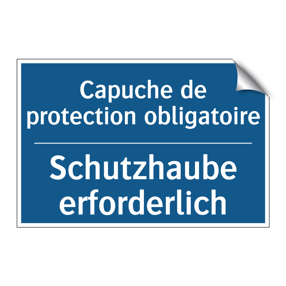 Schutzhaube erforderlich - Capuche de protection obligatoire /.../