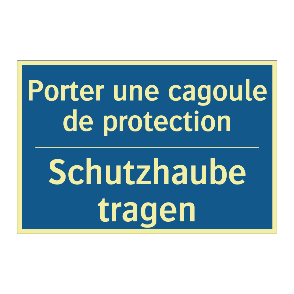 Schutzhaube tragen - Porter une cagoule de protection /.../